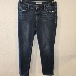 Free People Skinny Jeans Womens 29 (Actual 30X26) Blue Denim Dark Wash Mid Rise